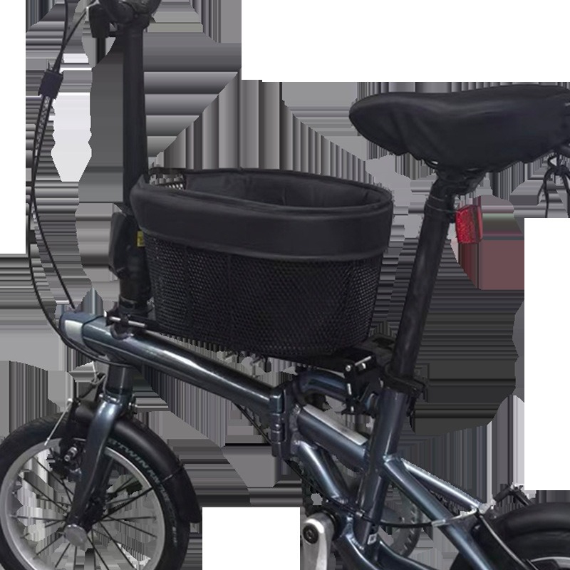Mountain Biking With Dog - 自転車フロント犬用キャリアバスケット マウンテンロードバイク用 猫用屋外旅行バスケット ペット収納バスケット 専用犬用ペットシート