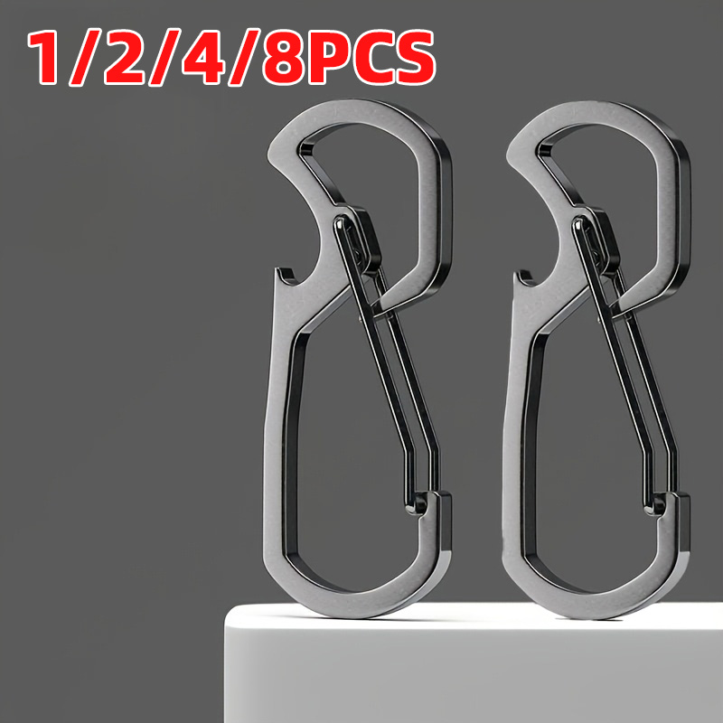 Chain Quick Link - 多機能ステンレス鋼屋外吊り下げバックル、頑丈で耐久性のあるキーチェーン、ボトルオープナー付きクイックハングキーリングフック