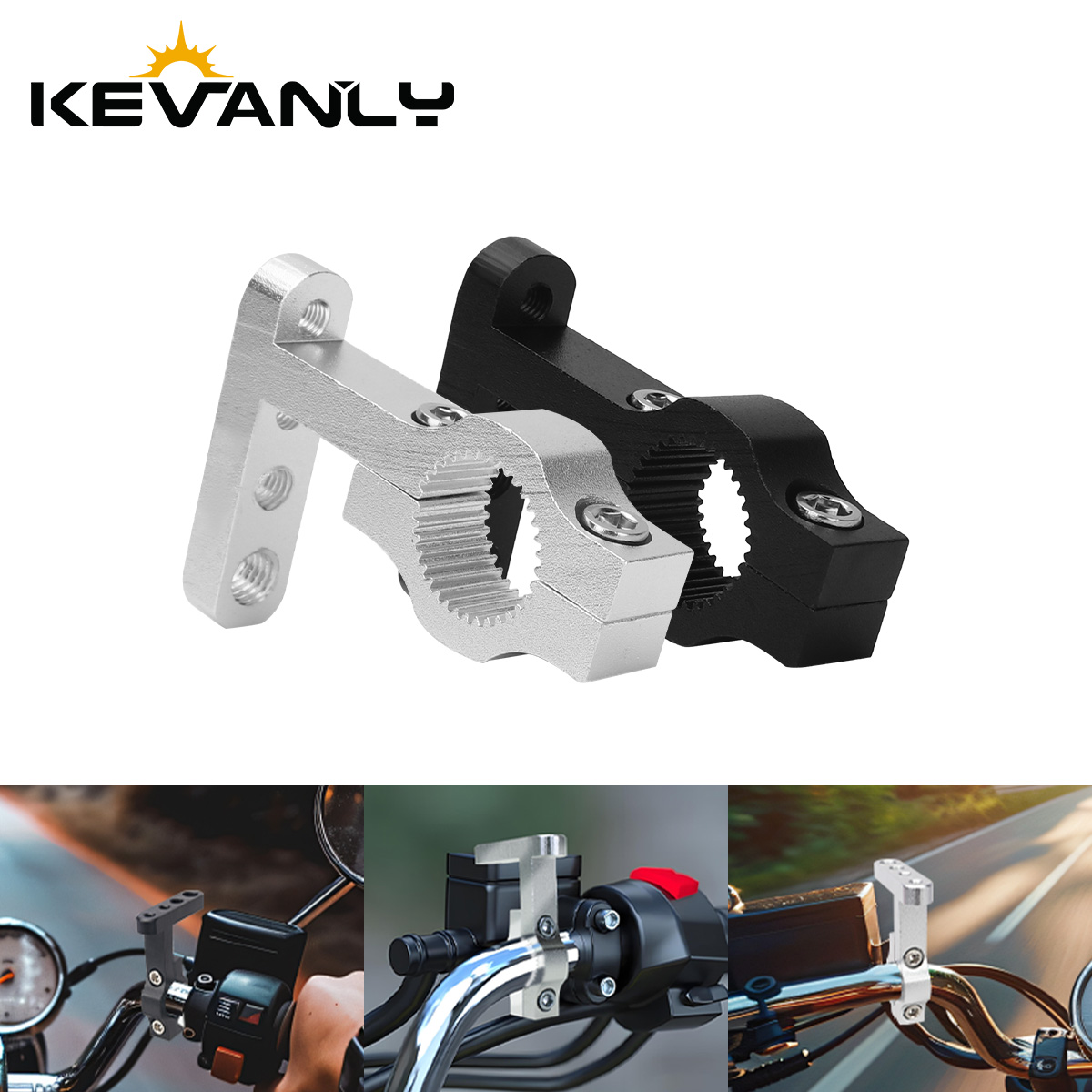 Mountain Biking Las Vegas - 4穴サイズ バイク用 アルミ合金製 LEDスポットライト マウントブラケット M5