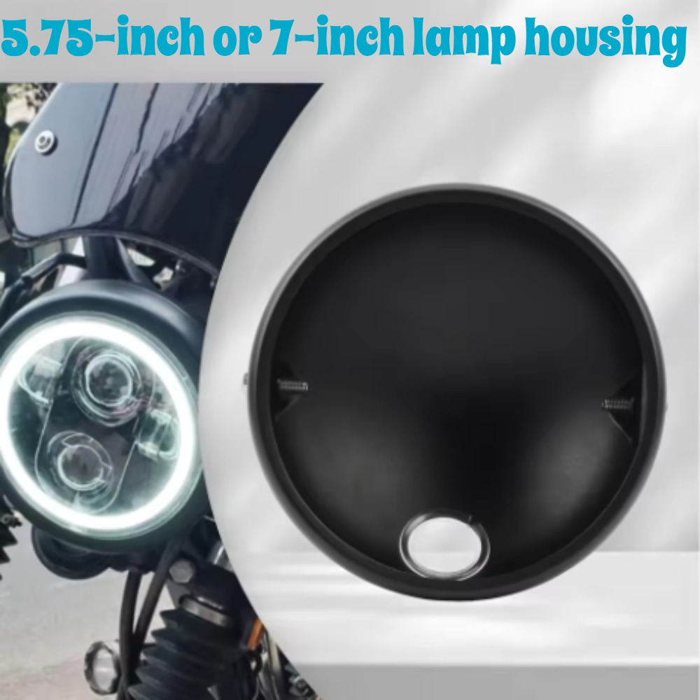 Mountain Biking Las Vegas - レトロ改造ヘッドランプベースホルダーユニバーサル5.75インチ7インチLEDヘッドライトハウジングハーレーヤマハスズキカフェレーサー用