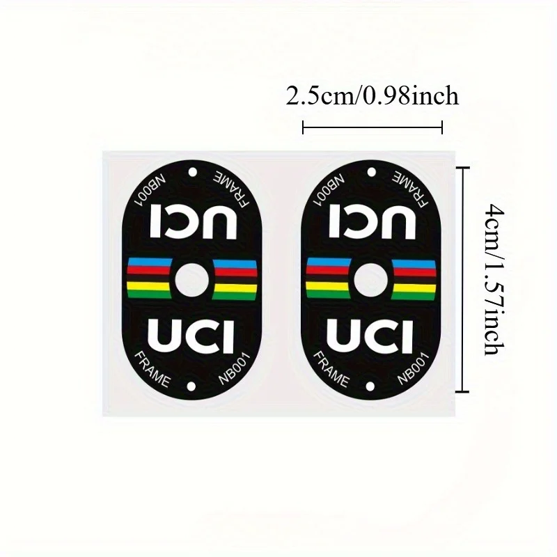 Mountain Biking Uci - 2 個 UCI 認定バイクバルブ防水 PVC ステッカー傷つきにくいロードマウンテン自転車リム装飾アクセサリー