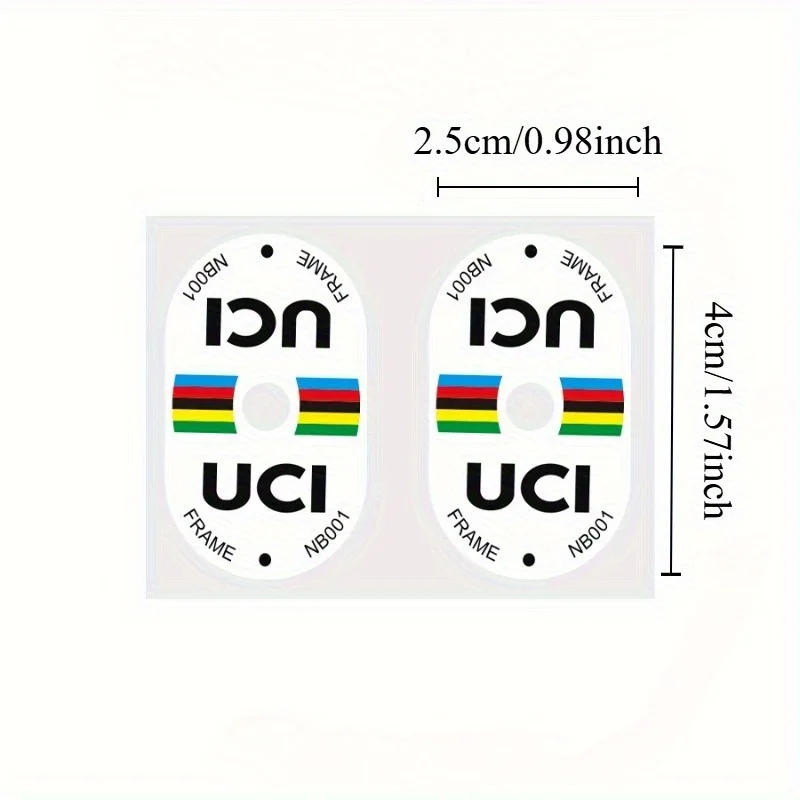 Mountain Biking Uci - 2 個 UCI 認定バルブステッカー傷つきにくい PVC ロードマウンテンバイク用高品質