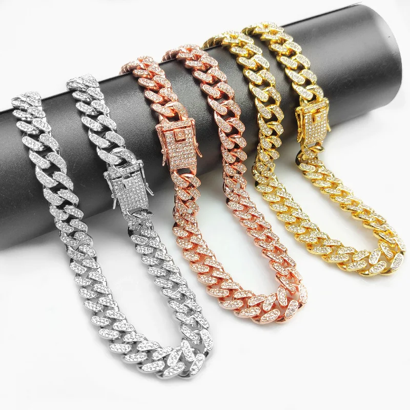 ラインストーン犬チェーン首輪金属強力なゴールドキューバリンク - Chain Quick Link のレビューと価格