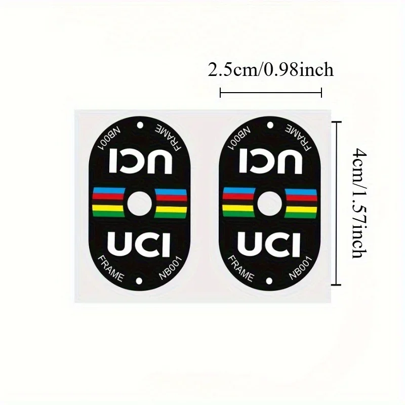 UCI 認定自転車バルブステッカー 2 枚 - 耐久性のある - Mountain Biking Uci のレビューと価格