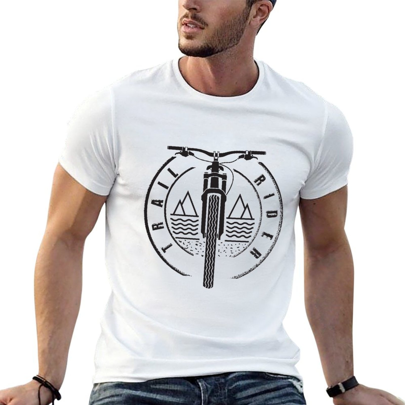 トレイルライダー - ブラック - マウンテンバイク Tシャ - Mountain Biking Essentials のレビューと価格