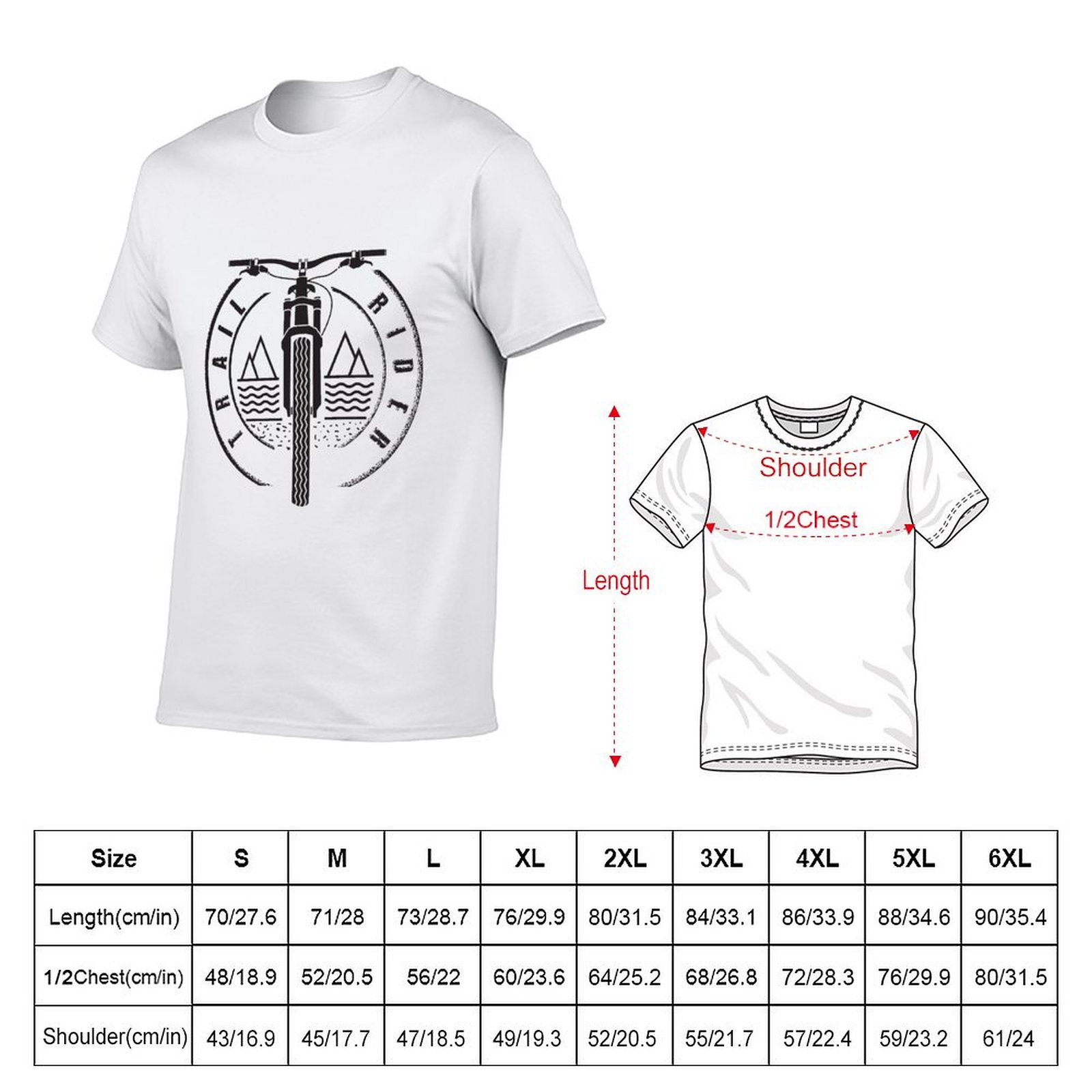 トレイルライダー - ブラック - マウンテンバイク Tシャ - Mountain Biking Essentials のレビューと価格