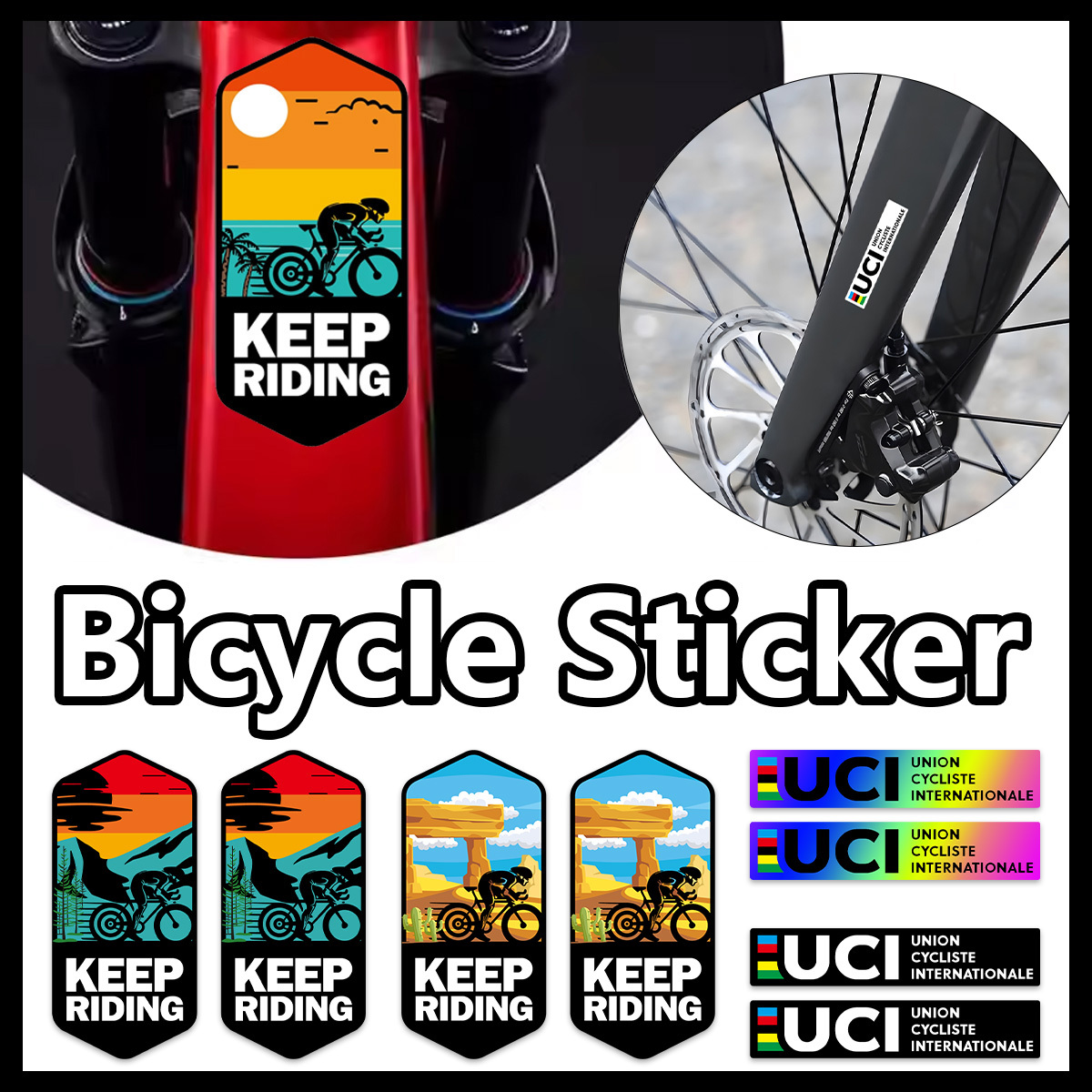 UCI キープライディングステッカーセット 1 セット防水ビ - Mountain Biking Uci のレビューと価格